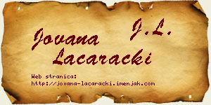 Jovana Laćarački vizit kartica